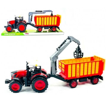 TRAKTOR Z PRZYCZEPĄ