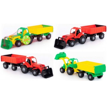 TRAKTOR Z PRZYCZEPĄ I ŁYŻKĄ 44556