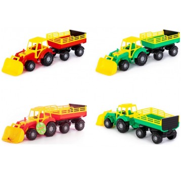 TRAKTOR Z PRZYCZEPĄ I ŁYŻKĄ ALTAJ POLESIE