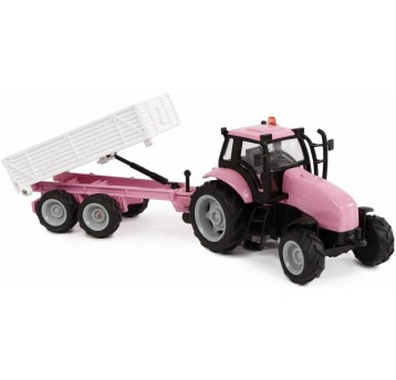 TRAKTOR Z PRZYCZEPĄ METAL ŚW. DŹ. RÓŻOWY