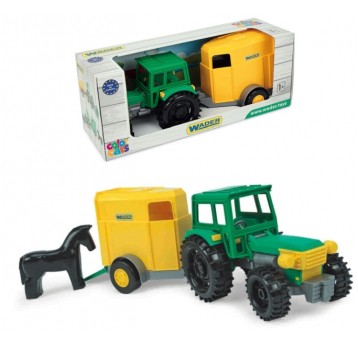 TRAKTOR Z PRZYCZEPĄ NA KONIA W KARTONIE 35023