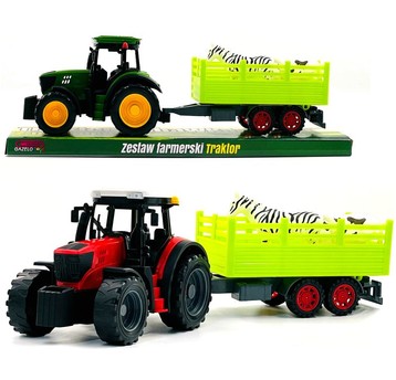 TRAKTOR Z PRZYCZEPĄ ZE ZWIERZĘTAMI