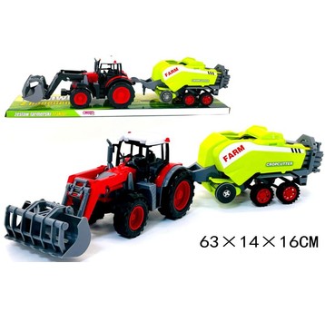 TRAKTOR Z TUREM I PRASĄ KOSTKOWĄ