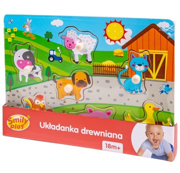 UKŁADANKA DREWNIANA FARMA UCHWYTY