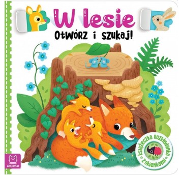 W LESIE. KSIĄŻECZKA ROZKŁADANKA Z OKIENKAMI