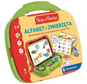 WALIZKA EDUKACYJNA ALFABET I ZWIERZĘTA CLEMETONI
