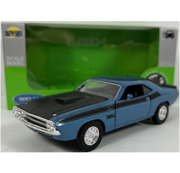 WELLY NEX 1:34-39 DODGE CHALLENGER T/A NIEBIESKI