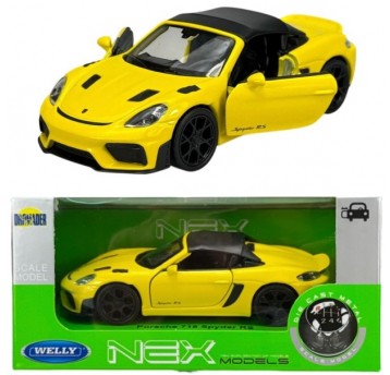 WELLY NEX 1:34-39 PORSCHE 718 SPYDER RS ŻÓŁTY