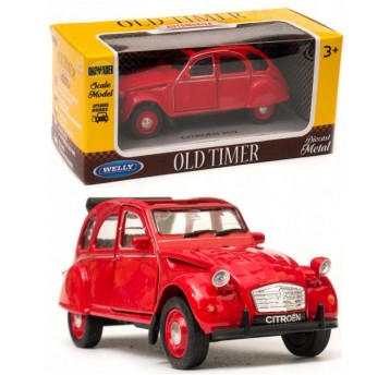 WELLY OLD 1:34-39 CITROEN 2CV CABRIO CZERWONY