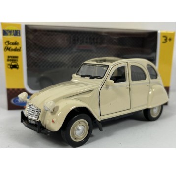WELLY OLD 1:34-39 CITROEN 2CV CABRIO KREMOWY