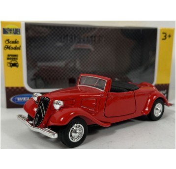 WELLY OLD 1:34-39 CITROEN TRACTION CAB CZERWONY