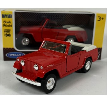 WELLY OLD 1:34-39 JEEP COMMANDO ROADSTER CZERWONY