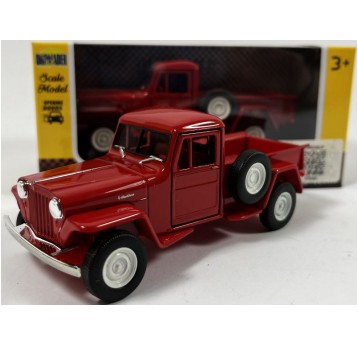 WELLY OLD 1:34-39 JEEP WILLYS 1947 PICK CZERWONY