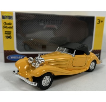 WELLY OLD 1:34-39 MERCEDES - BENZ 500K ŻÓŁTY