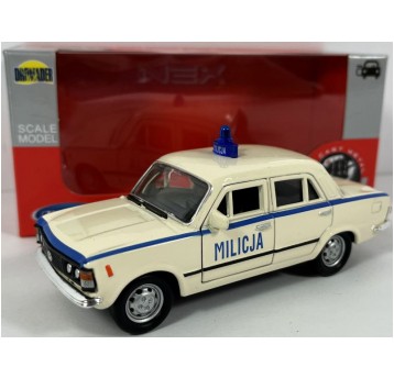 WELLY PRL 1:34-39 FIAT 125P MILICJA BIAŁY