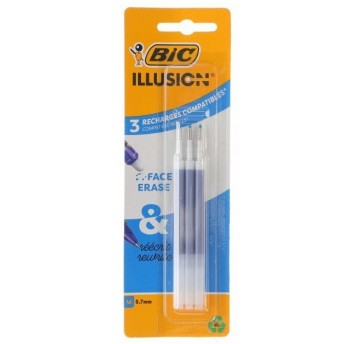 WKŁAD DO DŁUGOPISU WYMAZYWALNEGO ILLUSION 3SZT BIC