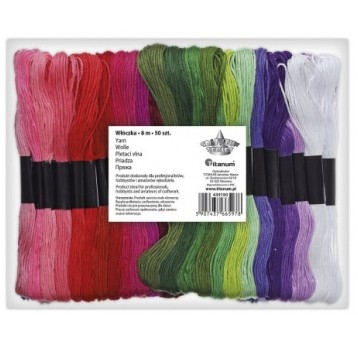 WŁÓCZKA MULINA 50 SZT.MIX KOLORÓW