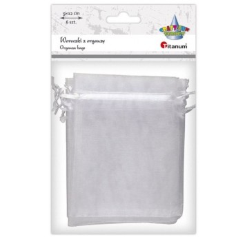 WORECZKI Z ORGANZY BIAŁE 10 SZT.