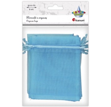 WORECZKI Z ORGANZY NIEBIESKIE 10 SZT.