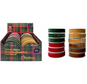 WSTĄŻKA AKSAMITNA 3Mx1,5CM INTERDRUK