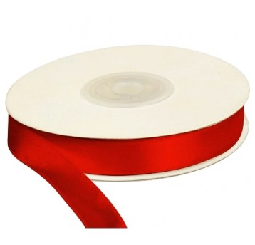 WSTĄŻKA SATYNOWA 12MM 25M CZERWONA