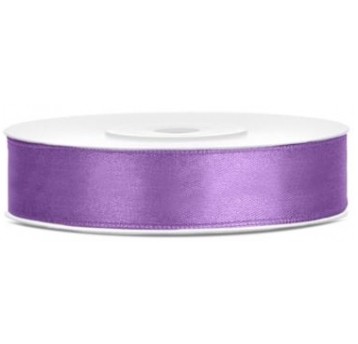 WSTĄŻKA SATYNOWA 12MM 25M LAWENDOWA