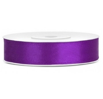 WSTĄŻKA SATYNOWA 12MM 25M PURPUROWA