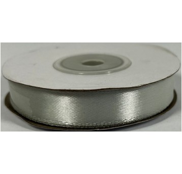 WSTĄŻKA SATYNOWA 12MM X 25 Y SREBRNA
