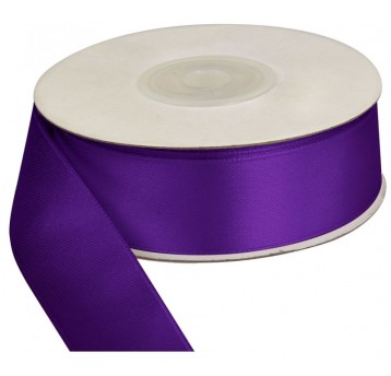 WSTĄŻKA SATYNOWA 25MM 25M PURPUROWY