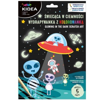 WYDRAPYWANKA ŚWIECĄCA W CIEMNOŚCI KOSMOS KIDEA
