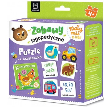 ZABAWY LOGOPEDYCZNE PUZZLE + KSIĄŻKA AKSJOMAT