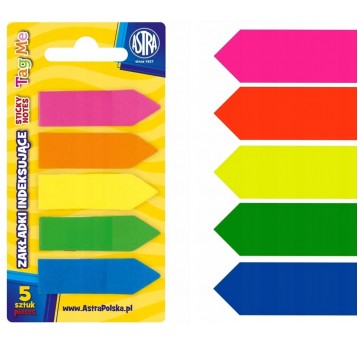 ZAKŁADKI INDEKSUJĄCE 5 KOL STRZAŁKI ASTRA