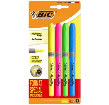 ZAKREŚLACZE 4 SZT HIGHLIGHTER BIC