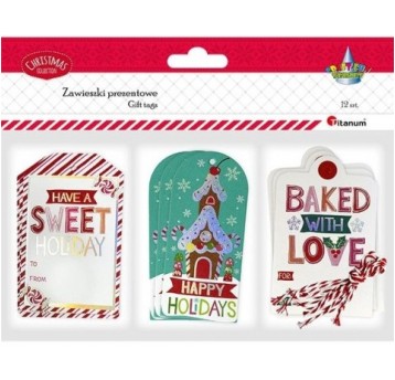 ZAWIESZKI PREZENTOWE XMASS 12 SZT.