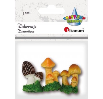 ZESTAW DEKORACYJNY MINI GRZYBKI 3 SZT.