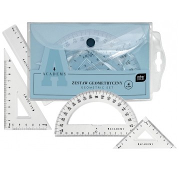 ZESTAW GEOMETRYCZNY W ETUI 4 EL ACADEMY INTERDRUK