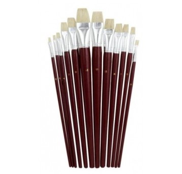 ZESTAW PĘDZLI GRAND 1-12 12 SZT PŁASKIE