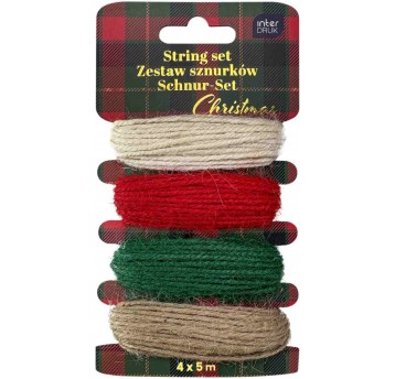 ZESTAW SZNURKÓW 4X5M CHRISTMAS INTERDRUK