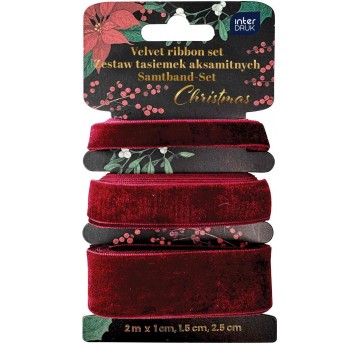 ZESTAW TASIEMEK AKSAMITN. 3X2M CHRISTMAS INTERDRUK