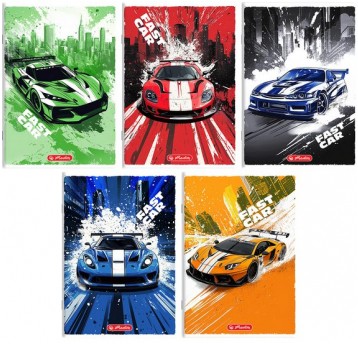 ZESZYT A5 16 3-LINIA KOLOROWA FAST CAR HERLITZ