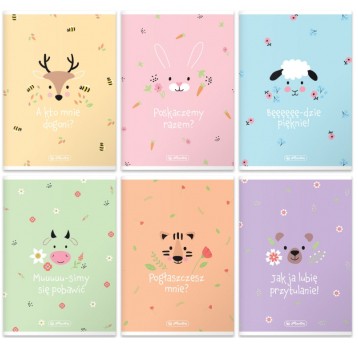 ZESZYT A5 16 3-LINIA PASTEL CUTE HERLITZ