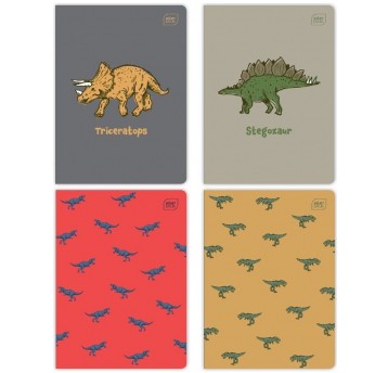 ZESZYT A5 32K 3-LINIA KOLOR DINOZAURY INTERDRUK