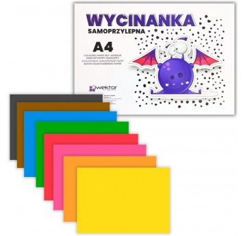 ZESZYT PAPIERÓW KOLOROWYCH A4 SAMOPRZYLEPNY WEKTOR