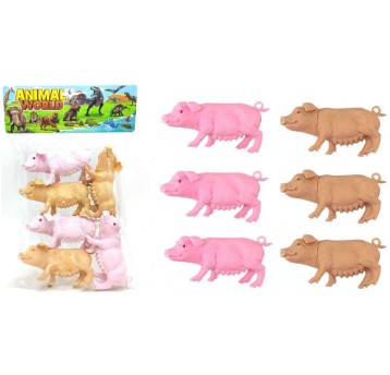 ZWIERZĘTA DOMOWE - ŚWINKI 6 SZT.