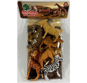 ZWIERZĘTA DZIKIE 6 SZT 9-12 CM