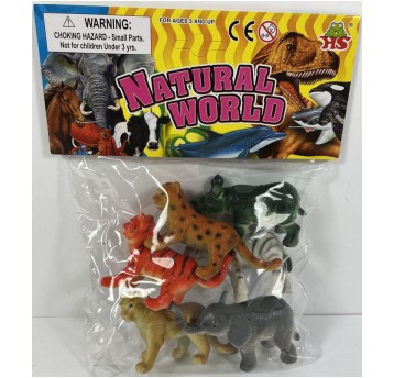 ZWIERZĘTA DZIKIE MŁODE 7 CM 6 SZT